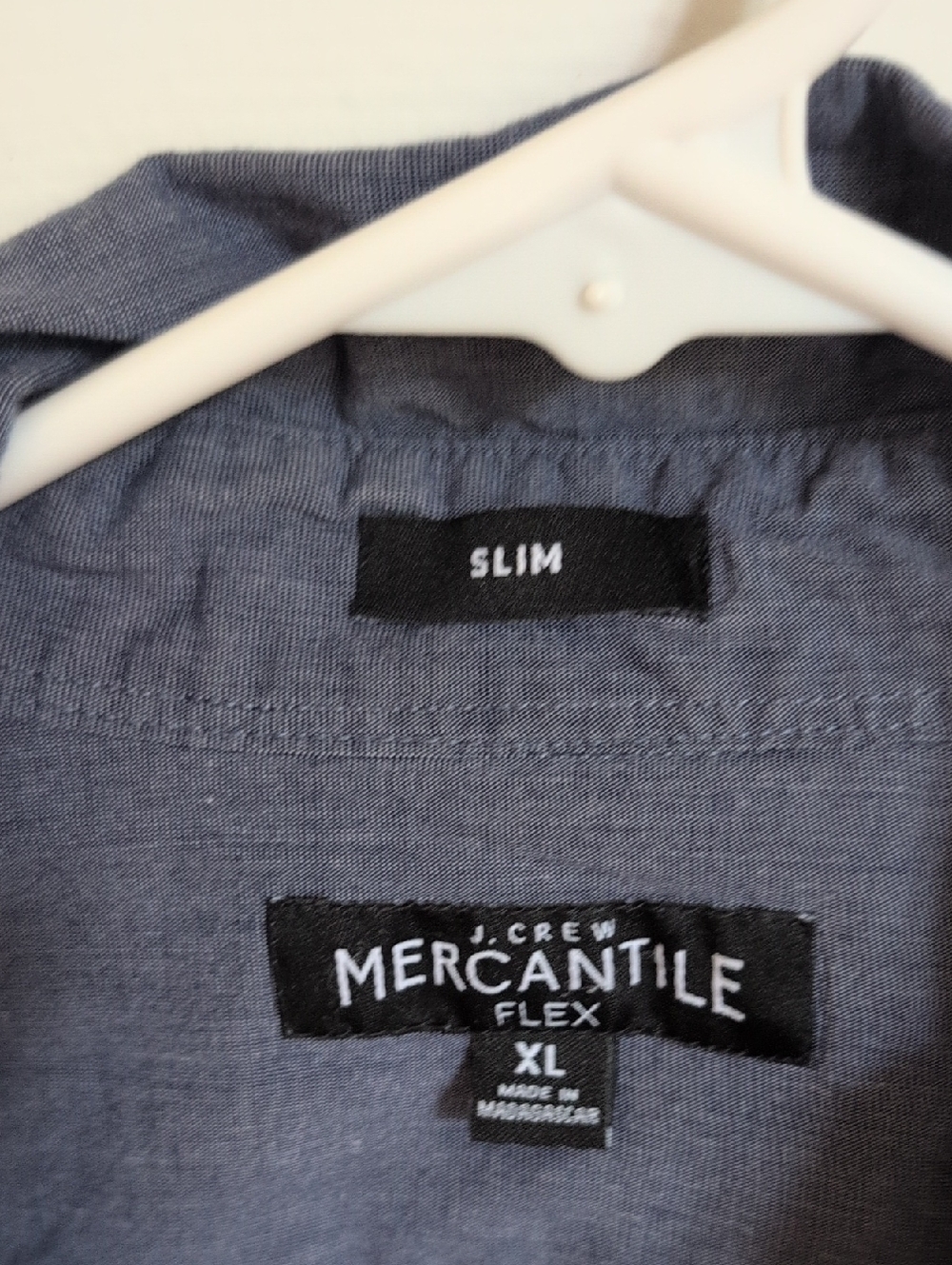 Flex Slim Fit Button-Down Shirt in Slate Blue